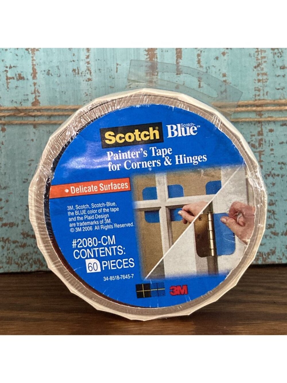 Scotch Blue 2080-CM Painter's Tape for Corners & Hinges Delicate Surfaces 60 PCs